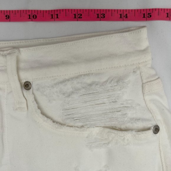 Good American White Good '90s Denim Cutoff Short GNISL92T Size 4 27 30W New NWOT - Picture 10 of 10